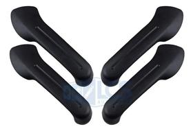 Kit 4 Puxador Vidro Manual Esquerdo Direito Preto Golf Bora