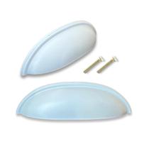 Kit 4 Puxadores Concha Colorido em Metal p/ Móveis, 64mm