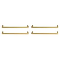 Kit 4 Puxadores Dourado Fosco 19cm Alça Reta Torralba Para Móveis Oeiras Balcões Armários Kit 4 Puxadores Dourado Fosco 19cm Alça Reta Torralba Para Móveis Oeiras Balcões Armários
