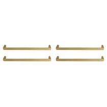 Kit 4 Puxadores Dourado Fosco 19cm Alça Reta Torralba Para Móveis Oeiras Balcões Armários Kit 4 Puxadores Dourado Fosco 19cm Alça Reta Torralba Para Móveis Oeiras Balcões Armários