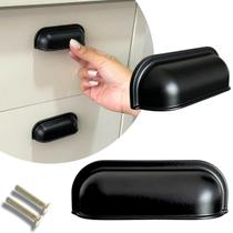 Kit 4 Puxadores Modelo Concha Quadrado Premium 30mm