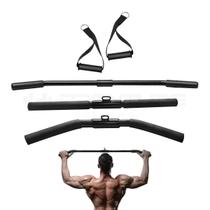 Kit 4 Puxadores Musculação Crossover Puxador Reto Puxador Curvo Puxador Costa e Puxador Nylon Academia Fitness Profissional Treino Kit 4 Puxadores Musculação Crossover Puxador Reto Puxador Curvo Puxador Costa e Puxador Nylon Academia Fitness Profissional Treino