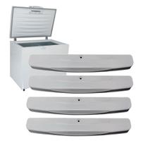 Kit 4 Puxadores Tampa Freezer Compativel Electrolux H300 400 500 Kit 4 Puxadores Tampa Freezer Compativel Electrolux H300 400 500