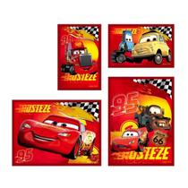 Kit 4 Quadrinhos Personalizado Aniversário Carros Decoração Kit 4 Quadrinhos Personalizado Aniversário Carros Decoração