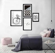 Kit 4 quadros decorativos ambiente - GOOD THINGS