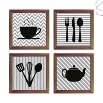 Kit 4 Quadros decorativos para Cozinha
