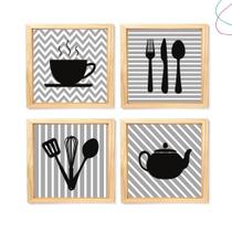 Kit 4 Quadros decorativos para Cozinha