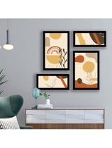Kit 4 Quadros Decorativos Para Quarto Sala Arte Boho