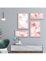 Kit 4 Quadros Decorativos Para Quarto Sala Rosa Efeitos Kit 4 Quadros Decorativos Para Quarto Sala Rosa Efeitos