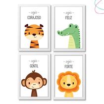 Kit 4 Quadros Decorativos - Safari Kit 4 Quadros Decorativos - Safari