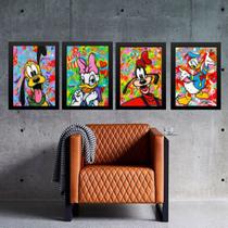 Kit 4 Quadros Grafitte Personagens Infantis 24x18cm Kit 4 Quadros Grafitte Personagens Infantis 24x18cm