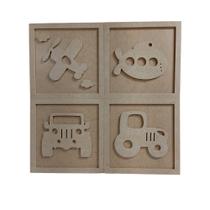 Kit 4 Quadros Infantis Mdf Cru Para Decorar Quarto Criança Kit 4 Quadros Infantis Mdf Cru Para Decorar Quarto Criança