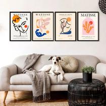 Kit 4 Quadros Obras de Henri Matisse 45x34cm - com vidro Kit 4 Quadros Obras de Henri Matisse 45x34cm - com vidro
