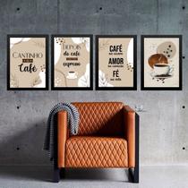 Kit 4 Quadros Para Cantinho Do Café 24x18cm