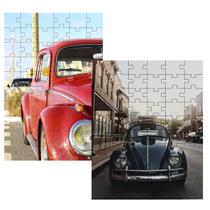 Kit 4 Quebra-Cabeças Atividades Fuscas Antigos 24 Peças Kit 4 Quebra-Cabeças Atividades Fuscas Antigos 24 Peças