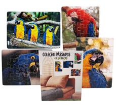 Kit 4 Quebra-cabeças Aves Divertido Educativo 24 Peças Kit 4 Quebra-cabeças Aves Divertido Educativo 24 Peças