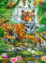 Kit 4 Quebra-Cabeças Cognitivos Idosos Animais Selvagens 40 peças