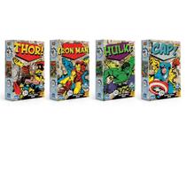 Kit 4 Quebra-Cabeças Nano 500 Pçs cada - Marvel Comics - Toy - Grok