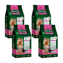 Kit 4 Ração Billy Dog Cães Adultos Raças Pequenas - 1Kg Kit 4 Ração Billy Dog Cães Adultos Raças Pequenas - 1Kg