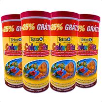 Kit 4 Ração Peixe Colorbits Granules Tetra - 375g