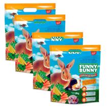 Kit 4 Rações coelho, hamsters e roedores Funny Bunny 1,8kg