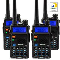 Kit 4 Rádio Comunicador Ht Dual Band Uhf Vhf Fm Fone Haiz UV-5R