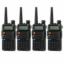 Kit 4 Rádio Comunicador Walkie Talkie Uv5r Dual Band VHF UHF Kit 4 Rádio Comunicador Walkie Talkie Uv5r Dual Band VHF UHF