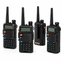 Kit 4 Rádio Walkie-Talkie Kapbom UV5R Visor Digital Completo Kit 4 Rádio Walkie-Talkie Kapbom UV5R Visor Digital Completo