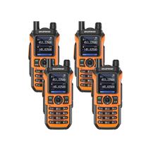Kit 4 Rádios Baofeng UV21 Tri Band Walkie Talk à Prova d'água Display 1.77” Polegadas Longo Alcance com carregador