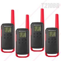 Kit 4 Rádios Comunicador Motorola T210BR Talkabout UHF Nacional