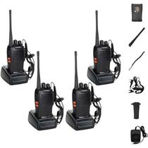 Kit 4 Rádios Comunicadores Uhf/vhf Walkie Talkie Baofeng Bf 777s Alcance 12km Com Fone Profissional Bandas De Freqüência - Radio Comunicador