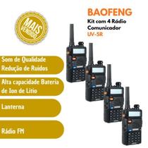 Kit 4 Rádios UV-5R Ideal para Segurança e Eventos