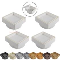 Kit 4 Ralo Oculto Invisível Quadrado 10x10cm Plástico Com Tela Para Banheiro - AMZ