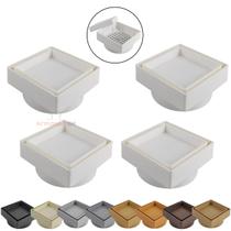 Kit 4 Ralo Oculto Invisível Quadrado 10x10cm Plástico Com Tela Para Banheiro - AMZ Kit 4 Ralo Oculto Invisível Quadrado 10x10cm Plástico Com Tela Para Banheiro - AMZ