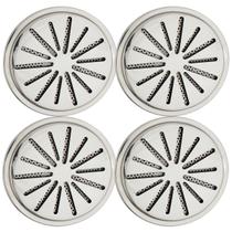 Kit 4 Ralos de fundo Inox Anti Hair e Anti turbilhão Encaixe em tubo de 50mm para Piscina