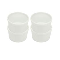 Kit 4 Ramekin Liso 5,5cm 60ml em Porcelana Branca