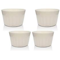 Kit 4 Ramequim Branco Polipropileno - Ramequim Krystalon