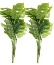 Kit 4 Ramo Planta Artificial Decoração Costela De Adão 43cm Kit 4 Ramo Planta Artificial Decoração Costela De Adão 43cm