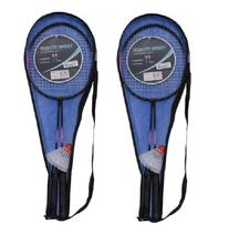 Kit 4 Raquetes de Badminton em Aço e Plástico com 4 Petecas