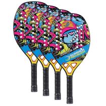 kit 4 Raquetes de Beach Tennis em Carbono 12K Street Monster kit 4 Raquetes de Beach Tennis em Carbono 12K Street Monster