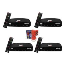 Kit 4 Receptores Bedinsat Bs9900s 1 Lnbf Ku Quadruplo B1 -