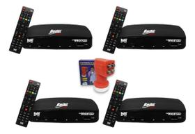 Kit 4 Receptores Bedinsat Bs9900s + 1 Lnbf Ku Quadruplo Kit 4 Receptores Bedinsat Bs9900s + 1 Lnbf Ku Quadruplo