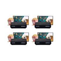Kit 4 receptores de tv via satelite elsys sat hd - satmax6