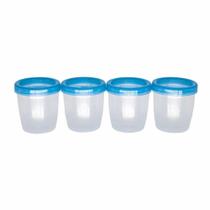 Kit 4 Recipientes Para Leite Materno Infanti Azul
