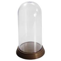 Kit 4 Redomas Acrílico Cúpulas Base Ouro Envelhecido Pequena