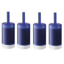 Kit 4 Refil Ab40 Vela Universal Filtro Rosca Longa Carvão