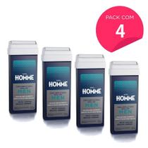 Kit 4 Refil Cera Depilatória Depil Homme Maculino Deo 100g Kit 4 Refil Cera Depilatória Depil Homme Maculino Deo 100g