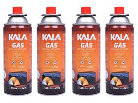 Kit 4 Refil de Gás Butano p/ Maçarico 227gr - Kala