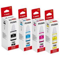 Kit 4 Refil de Tinta Canon GI190 Original Qualidade Premium e Alta Performance para sua Impressora Canon