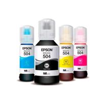 Kit 4 Refil De Tinta T504 P/ Epson L4150 L4160 L4260 L6171